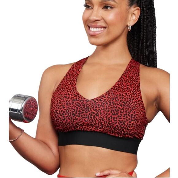Fabletics Other - Fabletics All Day Every Day Low Impact Jacquard Sports Bra Red Women's Size 2X